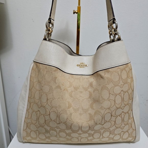 COACH Lexy Large Jacquard Monogram Satchel - Picture 1 of 14